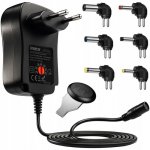 Univerzální nastavitelný napájecí adaptér / nabíječka 3-12V USB, 30W, 6 koncovek – Hledejceny.cz