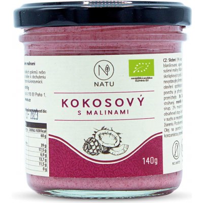 Natu Kokosový krém s malinami BIO 140 g – Zbozi.Blesk.cz