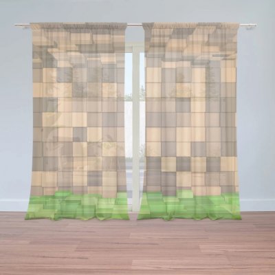 Sablio Záclony Blocks 3D: 2ks 150x250cm – Hledejceny.cz