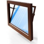 ACO sklepní celoplastové s IZO sklem 40x40cm hnědá – Sleviste.cz