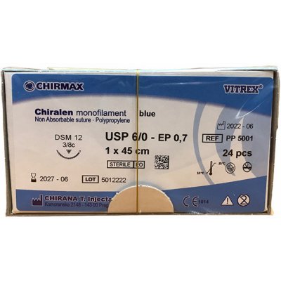 Chiralen monofil modrý 6/0 (0,7) 45cm DSM12, 24 ks v balení – Zboží Mobilmania