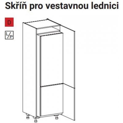 EBS CHU22LPB skříň pro vestavnou lednici bílá lesk, 60cm