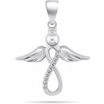 Brilio Silver stříbrný přívěsek Anděl PT112W – Zboží Dáma