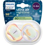 Philips Avent dudlík Ultra air night motýl/housenka 2 ks – Zboží Mobilmania