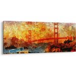 Obraz - Golden Gate, San Francisco, Kalifornie, jednodílný 120x50 cm – Hledejceny.cz
