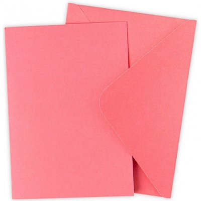 Sizzix A6 přání a obálky 10ks (300g/m2) růžová – Zboží Mobilmania