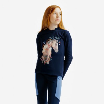 FOUGANZA Dětské jezdecké polo s dlouhým rukávem Magic – Zboží Dáma