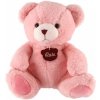 Plyšák Teddies Medvěd sedící růžový 40 cm