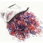 Danapo Gumičky na gumičkování na náramky různé barvy 2000 ks Red white blue – Zboží Dáma