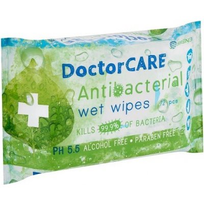 DoctorCare Antibakteriální vlhčené utěrky s extraktem z Aloe Vera 72 ks – Zbozi.Blesk.cz