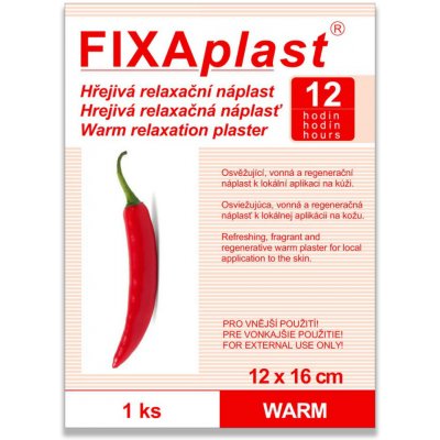 Fixaplast warm Náplast hřejivá 12 x 16 cm 1 ks – Zboží Mobilmania