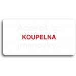 ACCEPT Piktogram KOUPELNA - bílá tabulka - barevný tisk bez rámečku – Hledejceny.cz