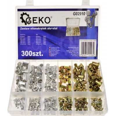 GEKO Hliníková nýtová matice + ocel 300 ks G02910 – Zboží Dáma
