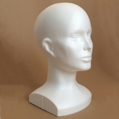 Girlshow Polystyrenová hlava 32 cm s menším podstavcem