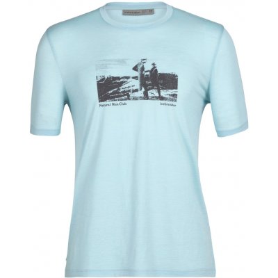 Icebreaker Mens Merino Tech Lite II SS T-Shirt Natural Run Club Haze