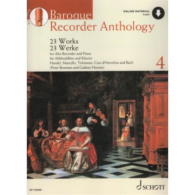 Baroque Recorder Anthology 4 + Audio Online altová zobcová flétna a klavír
