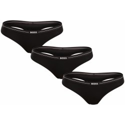 Hugo Boss 3PACK dámská tanga BOSS černá (50510030 001)