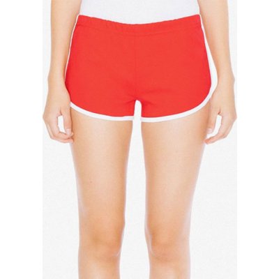 American Apparel bavlněné šortky na běhání s elastickým pasem červená bílá – Zboží Mobilmania