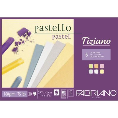 Pastelový papír Tiziano blok - barevný světlý