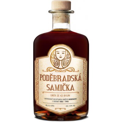 Poděbradská samička 35% 0,5 l (holá láhev)