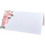 Svatba-eshop Svatební jmenovky bílé s pivoňkami vlevo 25 ks – Hledejceny.cz