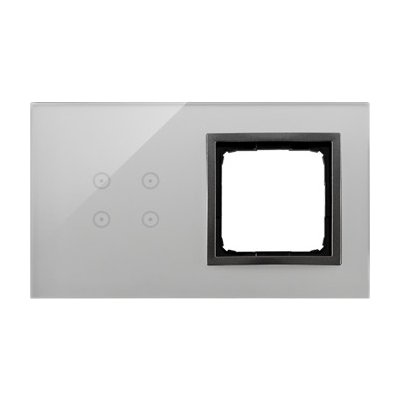 Simon DSTR240/72 Dotykové panely 2 moduly 4 dotyková pole otvor pro příslušenství Simon 54 bouřková/antracit – Hledejceny.cz