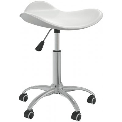 shumee VidaXL otočná stolní židle bílá čalouněná umělou kůží – Zboží Mobilmania