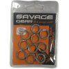 Rybářská karabinka a obratlík Savage Gear Kroužky Stainless Splitrings 14 mm 20 ks