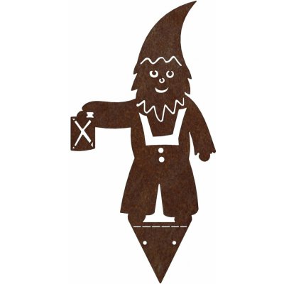 CORGARDEN Zahradní dekorace trpaslík 37 x 19 cm, corten CORGARDEN 1070 – Zbozi.Blesk.cz