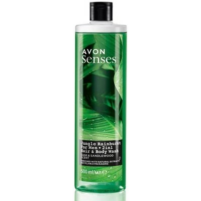 Avon Senses Rain Burst sprchový gel 2v1 se santalovým dřevem 250 ml