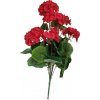 Umělá květina Muškát červená, 47 cm