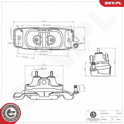 Zavěšení a uložení motoru ESEN SKV 75SKV280 – Zboží Mobilmania