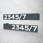 Domovní číslo - ROHOVÁ DESKA - KLASICKÁ - 5 číslic + LOMÍTKO - 8 cm – Sleviste.cz