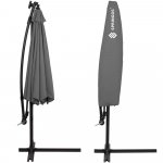 SPRINGOS ATENA GU0046 Zahradní slunečník s led osvětlením 290 cm, šedý – Hledejceny.cz