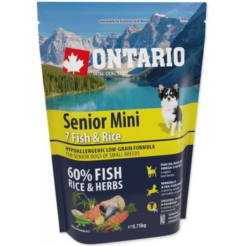 Ontario Senior Mini Fish & Rice 0,75 kg