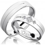 RENDEZVOUS snubní prsteny bílé zlato C 5 PCW 4 M – Zboží Mobilmania