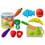 Eichhorn Dřevěná kuchyňka Small Table Kitchen přenosná se zvukem a 6 doplňky – Zboží Dáma