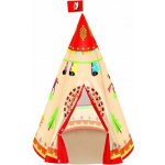 LEAN Toys Indiánský stan Teepee pro děti 160 cm x 105 cm krémový – Zboží Mobilmania