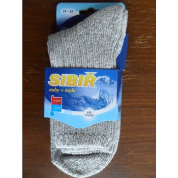 Novia SIBIŘKY pánské zimní ponožky světle šedé