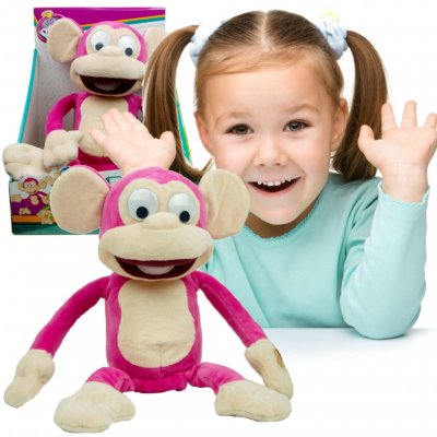 IMC TOYS Chichotající se opice růžový maskot Fufris Funny Monkey