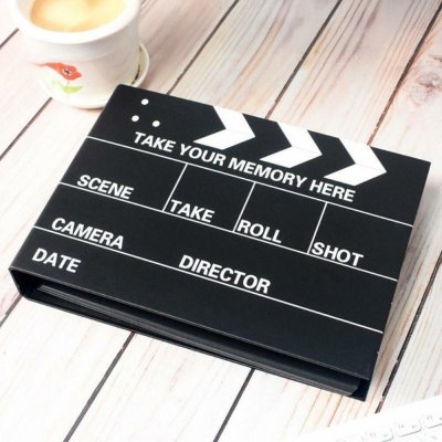 Zážitkový deník/fotoalbum filmová klapka + kreativní sada samolepek – Zboží Živě