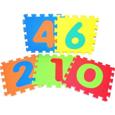 Wiky Pěnové puzzle Číslice 32x32x1cm 10ks v sáčku 1 – Zboží Mobilmania