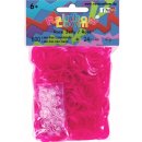 RAINBOW LOOM Original gumičky 600 kusov transparentné ružová