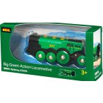 BRIO Lokomotiva elektrická zelená na baterie k vláčkodráze 33214 Světlo – Zboží Dáma