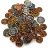 Příslušenství ke společenským hrám TLAMA games Sada univerzálních kovových mincí 50 ks