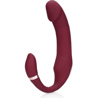 Shots Loveline Bendable Vibrating Strapless Strap on Merlot Grape vibrační vkládací dildo s pohyblivou špičkou – Zboží Mobilmania