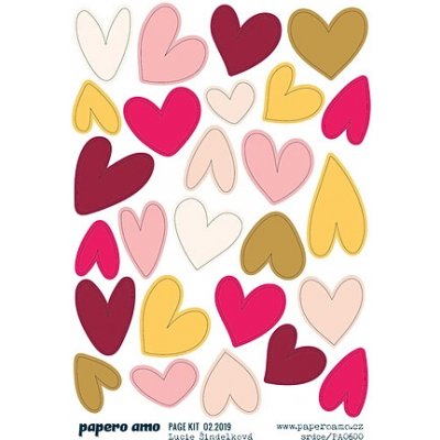 PAPERO AMO ♥ Samolepky - LÁSKA / Srdce – Hledejceny.cz
