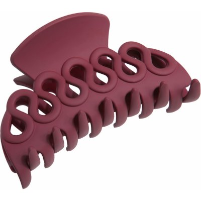 Biju Spona do vlasů - skřipec s esovitým vzorem, tmavě růžové barvy 8000915-8 – Sleviste.cz