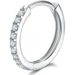 Troli Ocelová kruhová single náušnice se zirkony VHLLE2008S – Sleviste.cz