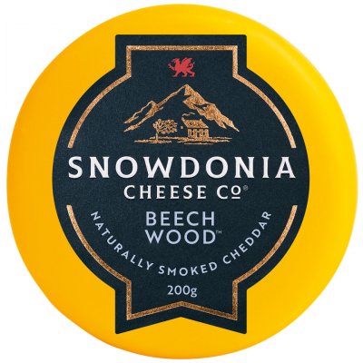 Snowdonia Sýr Cheddar BEECH WOOD uzený na dřevě 200 g – Zboží Mobilmania